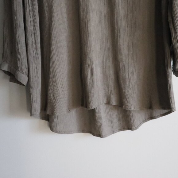 Kaffe Womens Grey Sz 36/6 Tunic Long Sleeve Flowy Lightweight Sheer Pullover Top - Picture 8 of 10